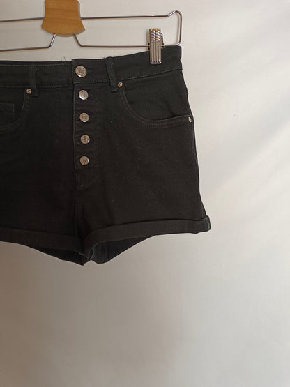 ZARA. Black denim shorts size 38