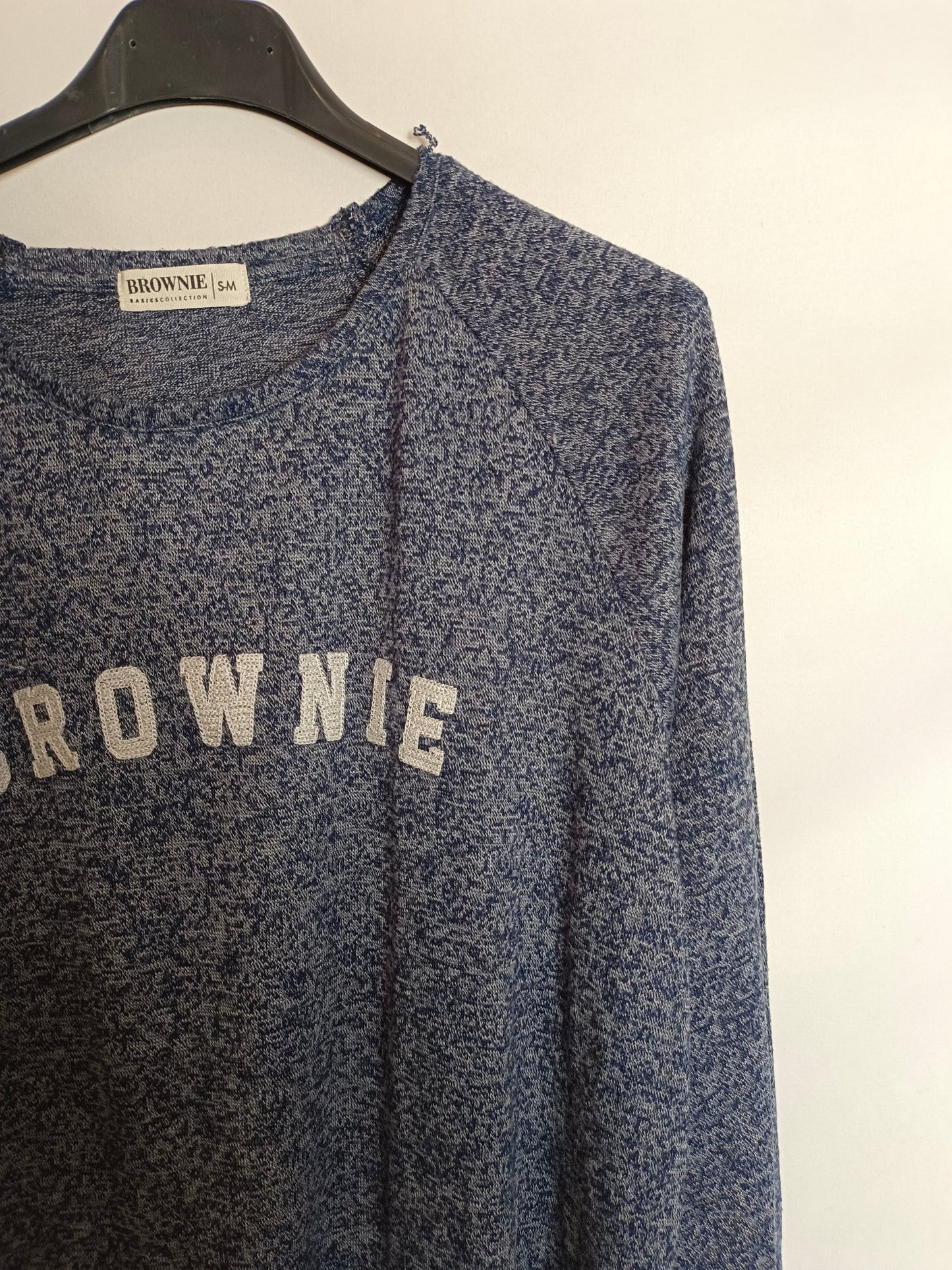 BROWNIE. Top azul jaspeado T.s/m