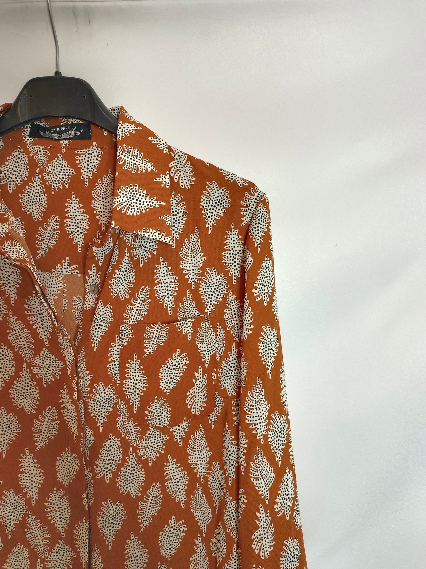 IT HIPPIE. Blusa teja hojas T.u(s)
