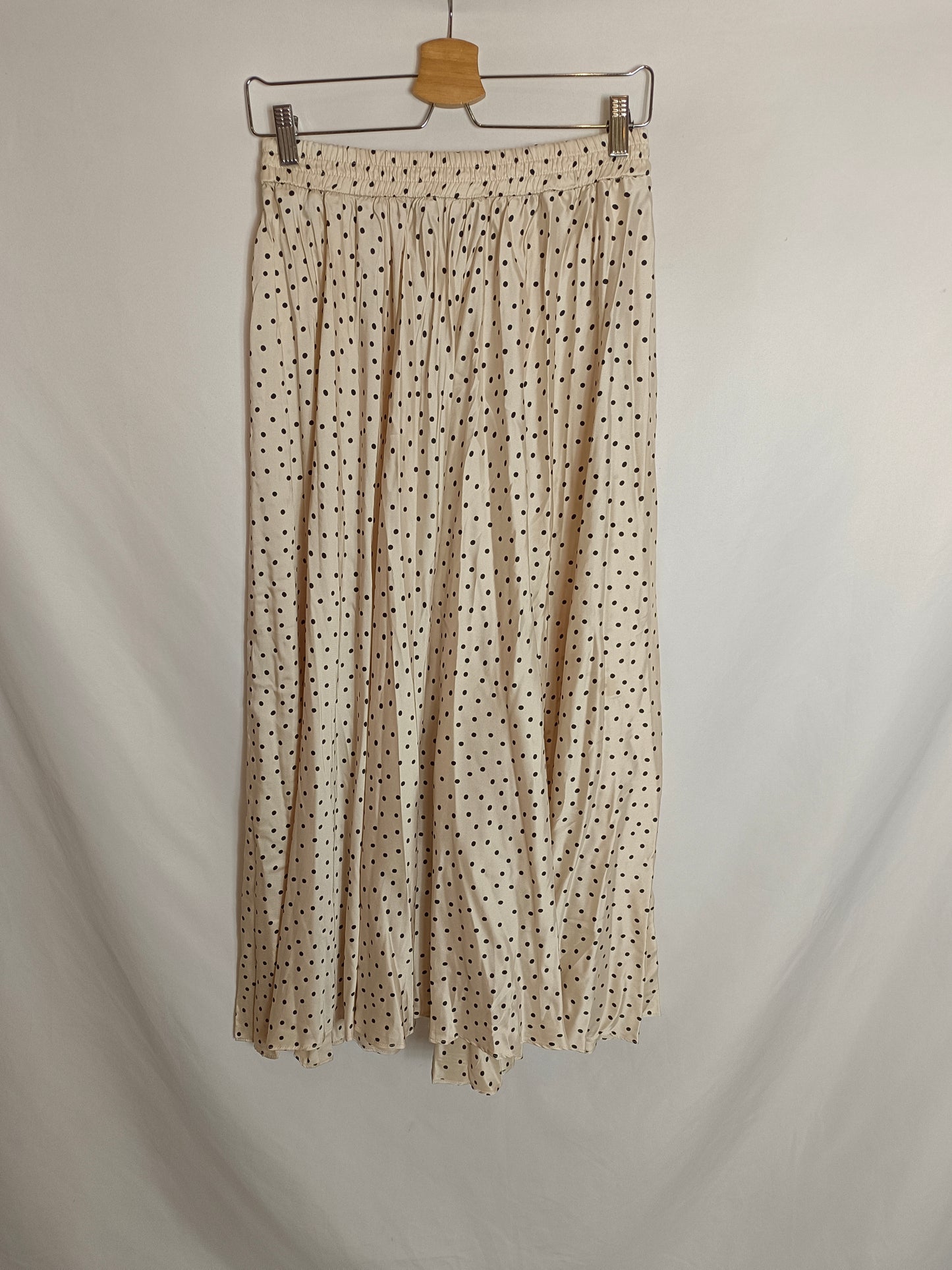 ZARA. Falda plisada lunares T.m