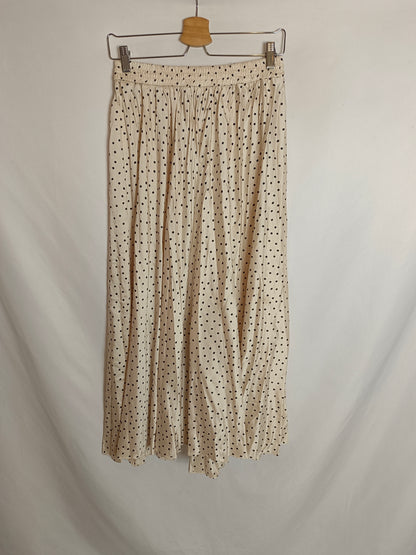 ZARA. Falda plisada lunares T.m