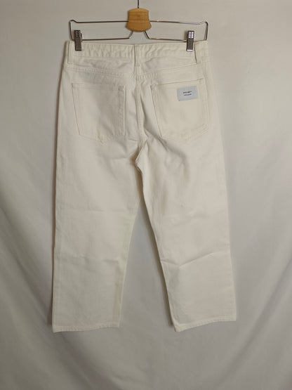 SHON MOTT. Pantalón denim blanco T.2(38)