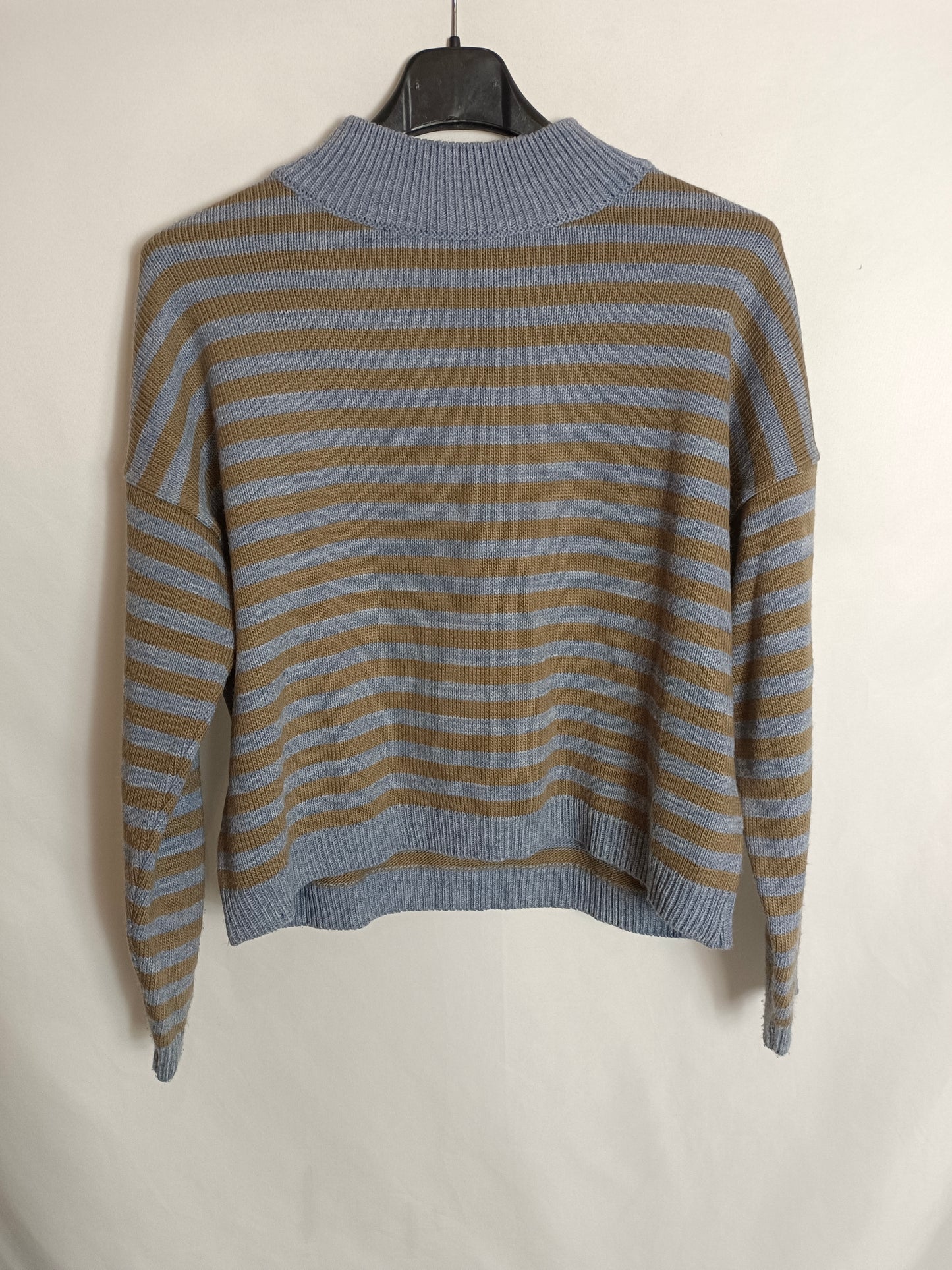 NOON. Blue and beige striped sweater T.xs