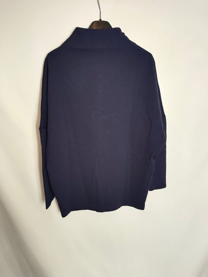 ERRE. Top azul cuello perkins T.m