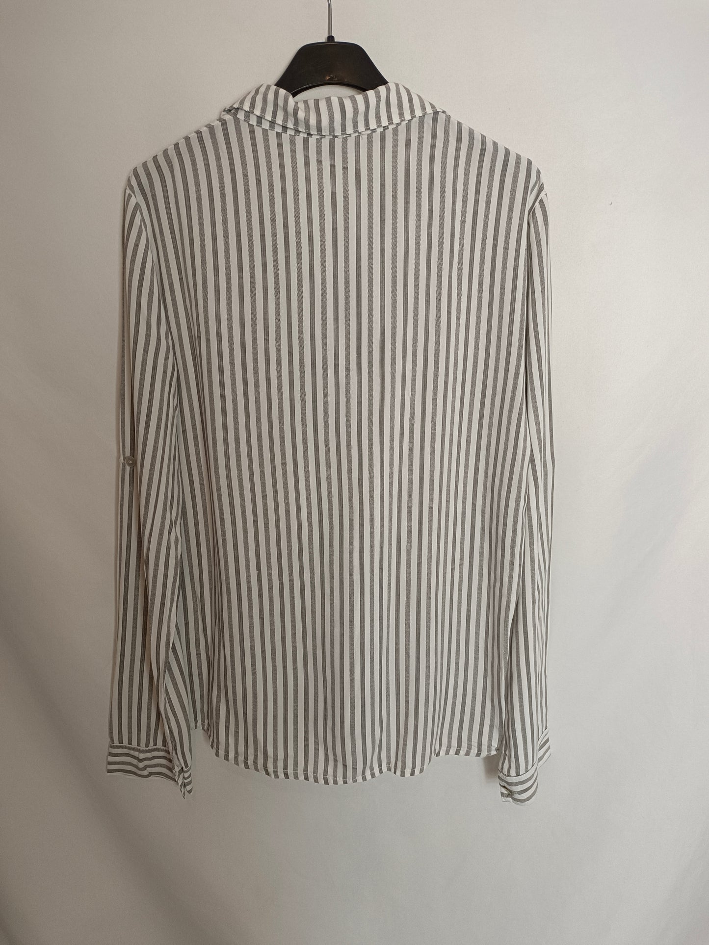 BROWNIE. Blusa de rayas gris y blanco T S