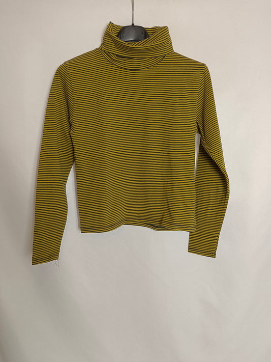 NICOLÍ. Top rayas mostaza T.s