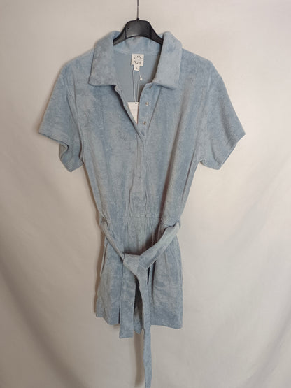 PANTAI PANTAI. Mono azul textura T.s