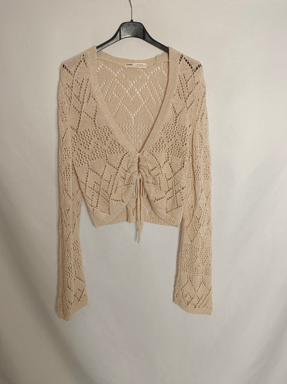 PULL&BEAR. Top punto troquelado T.m