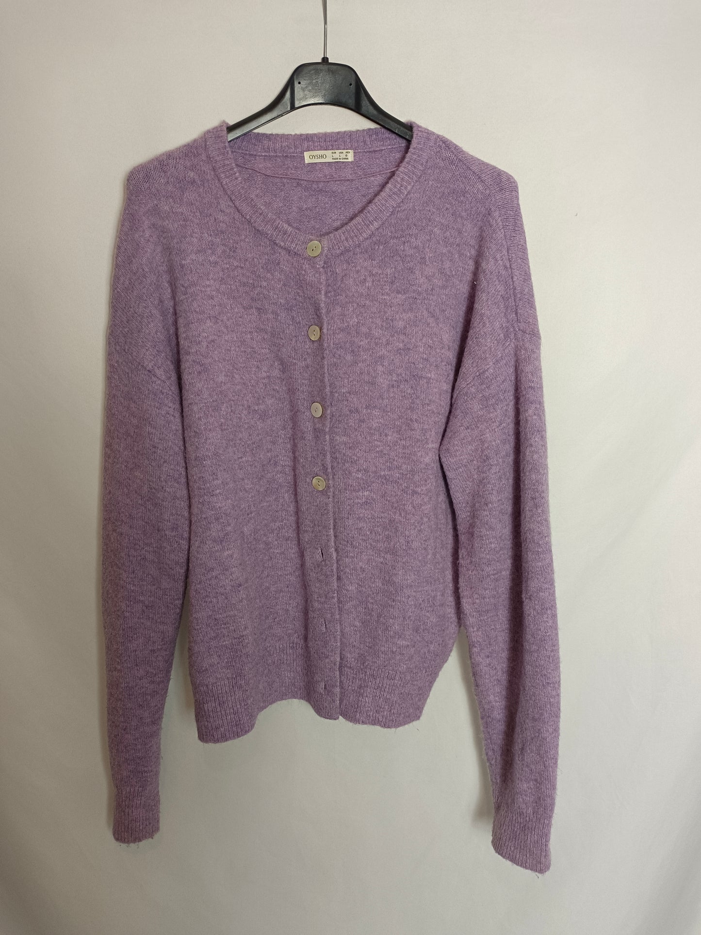 OYSHO. Purple buttoned cardigan Tl