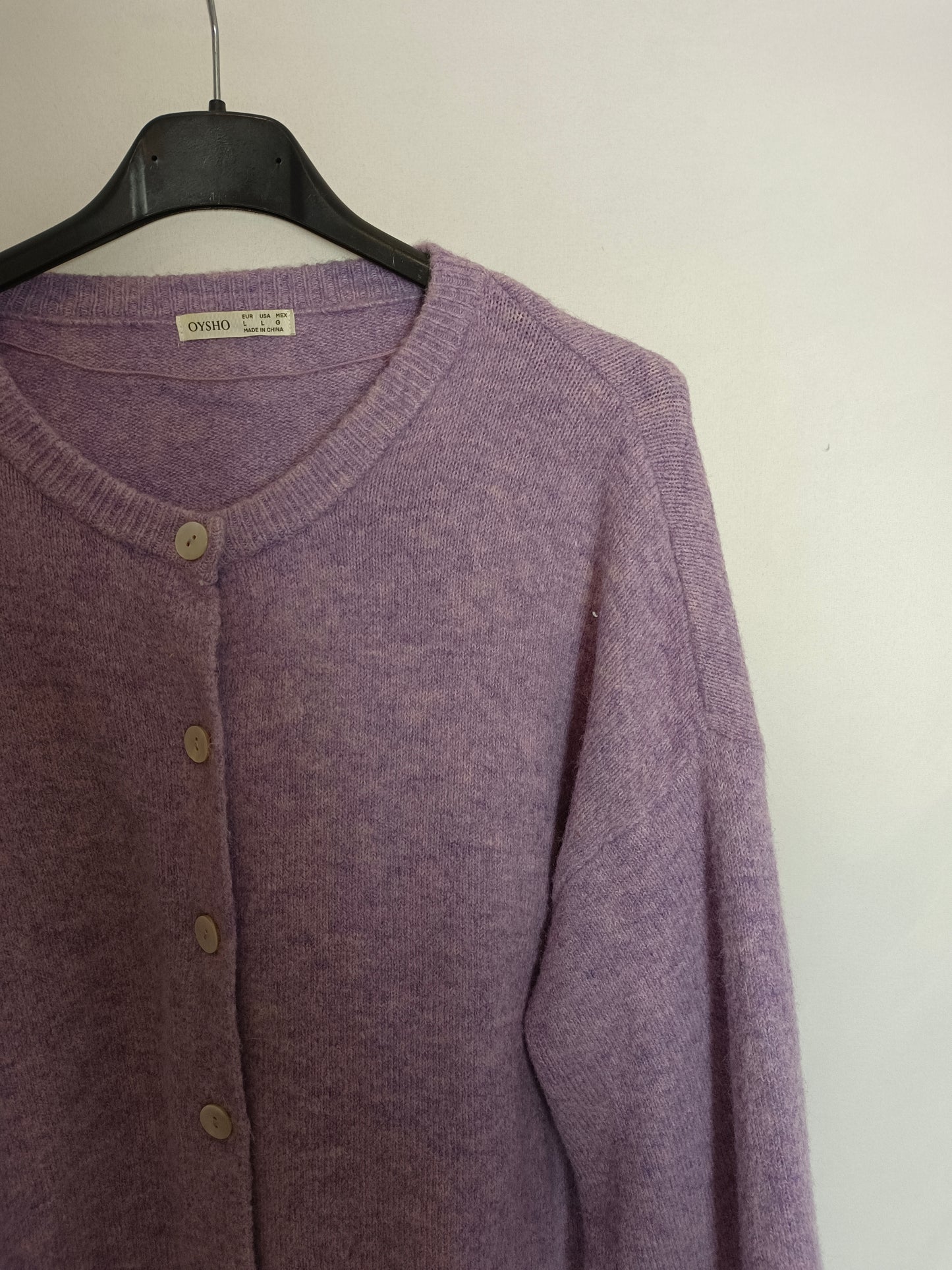 OYSHO. Purple buttoned cardigan Tl