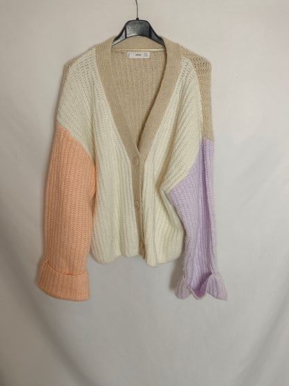 MANGO. Cárdigan punto colores T.s