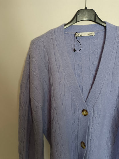 ZARA. Rebeca morada ochos T.m