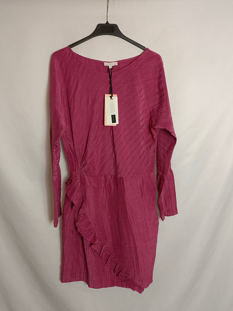 INTROPIA. Vestido rosa textura T.40