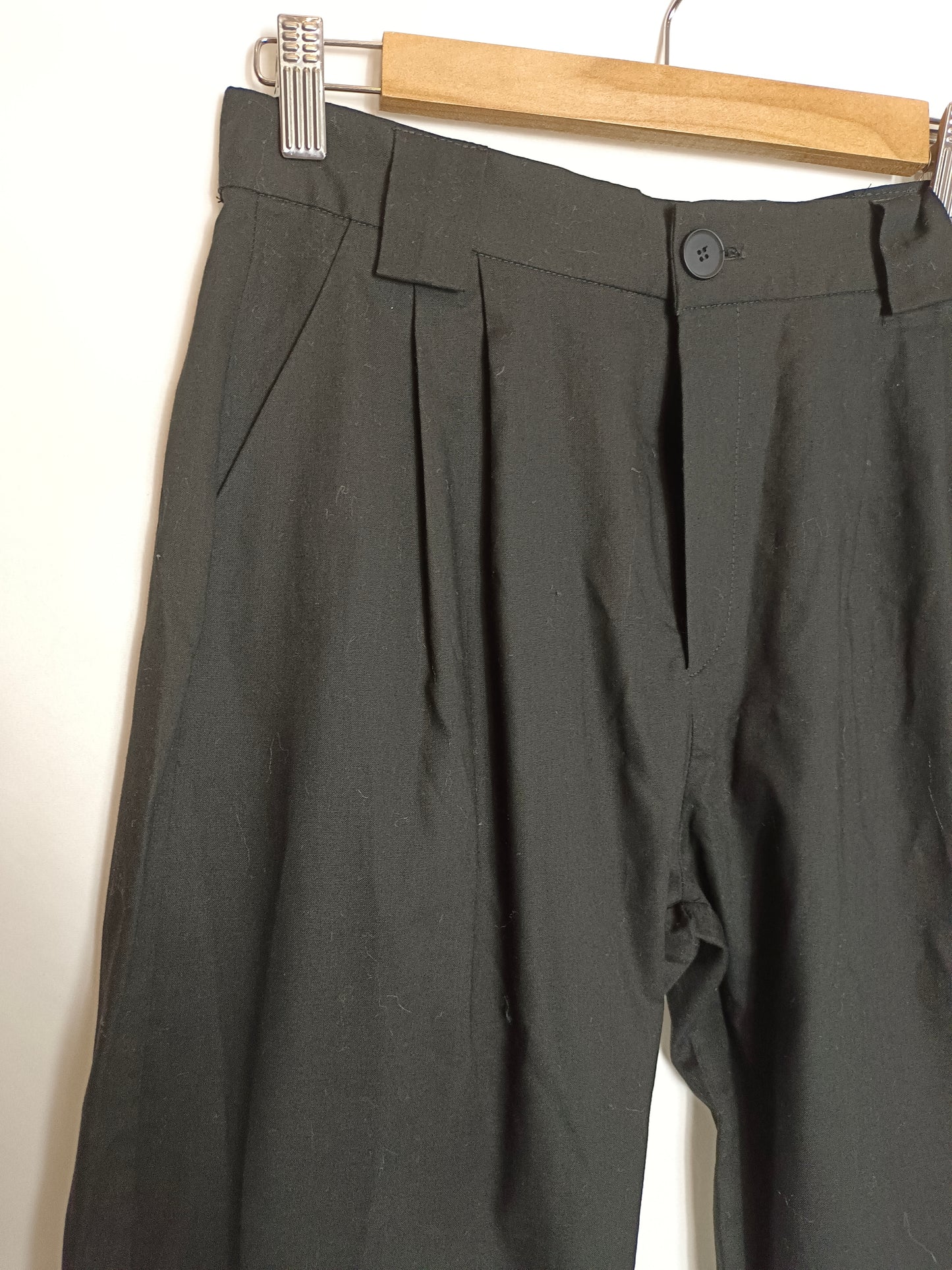 COOSY. Pantalón negro algodón T.l