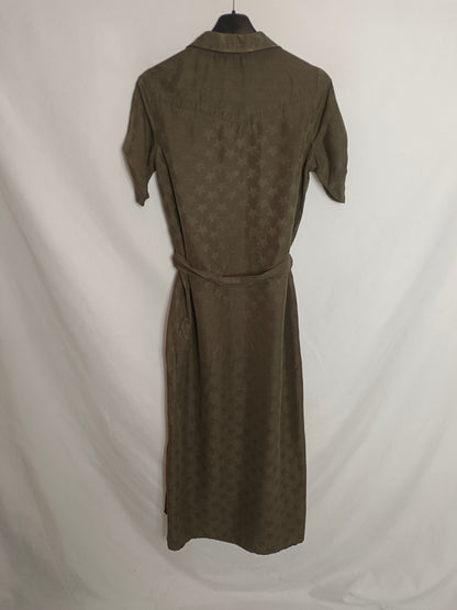 ZARA. Green dress with stars T.xs