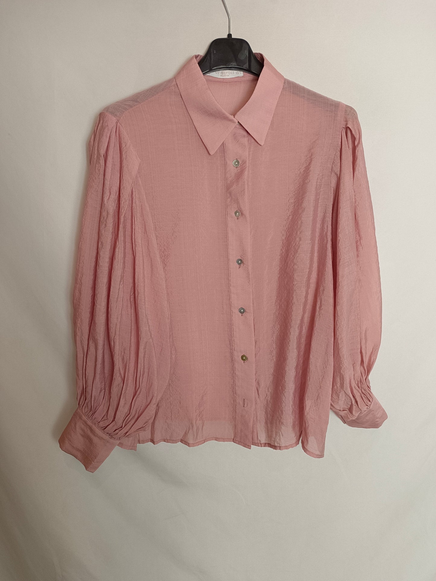 MY PEEPTOES. Pink cotton blouse T.xs/s