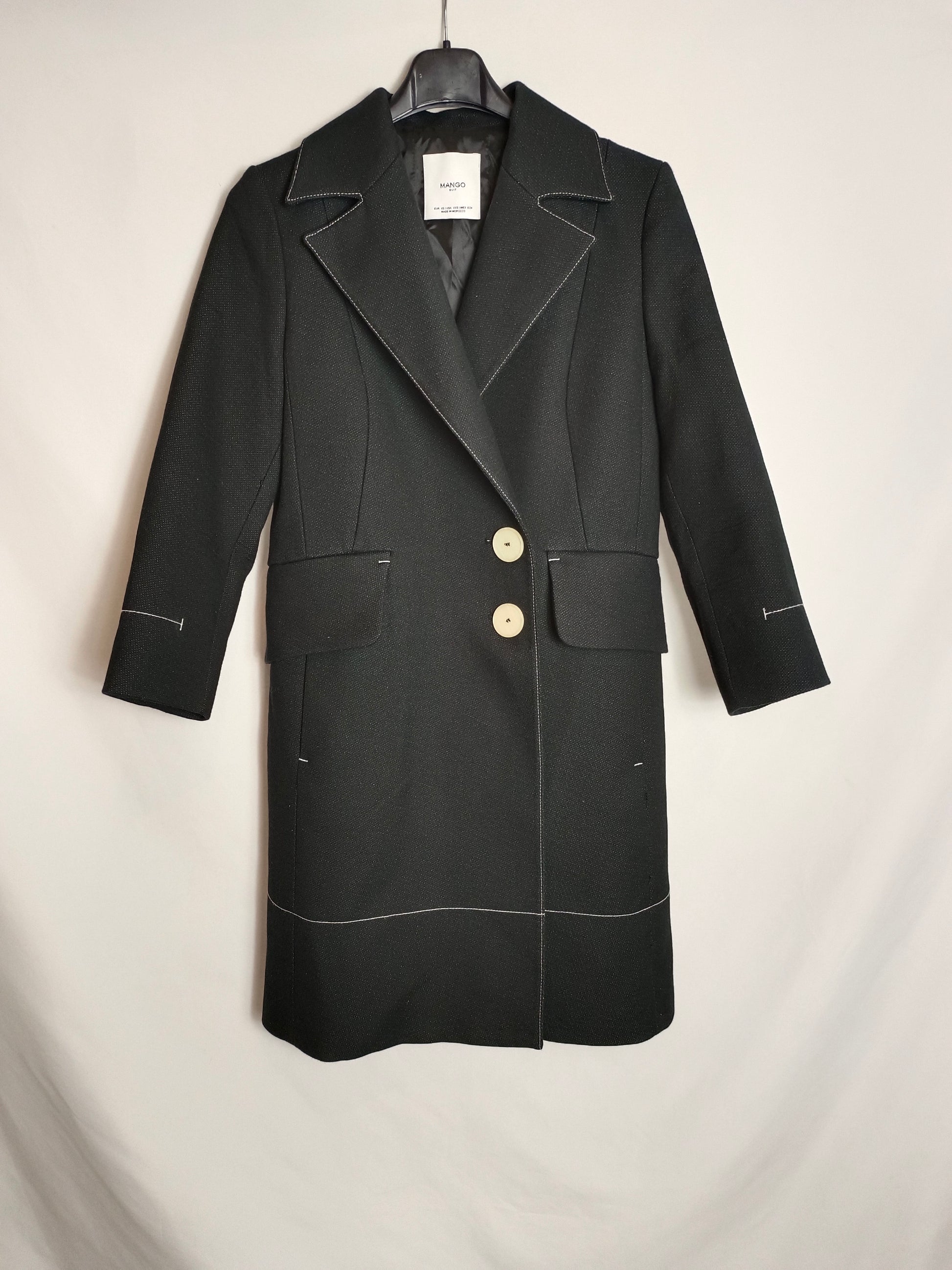 Abrigo Cruzado Marca De Ropa El Capote Abrigo Cruzado Negro