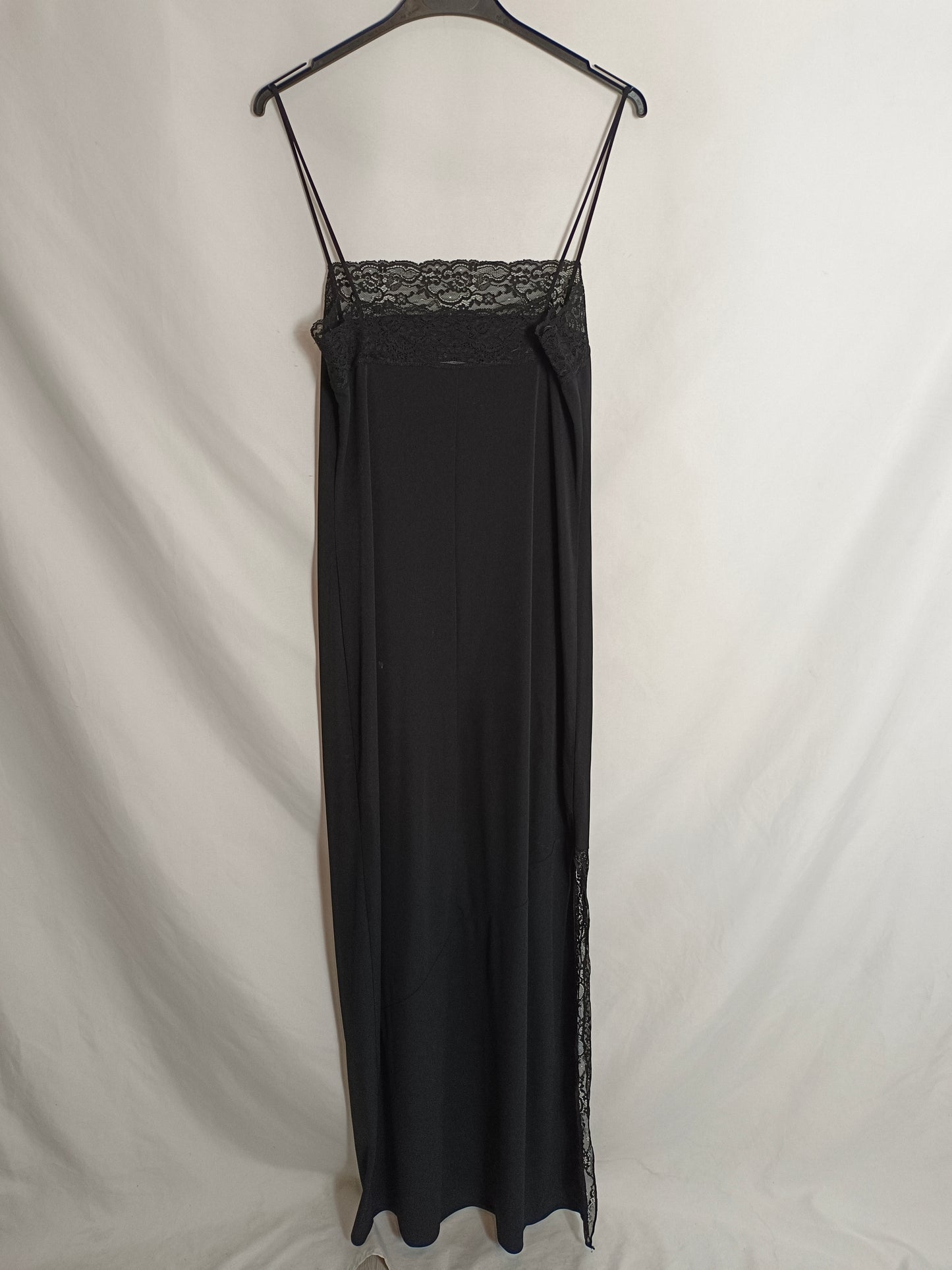 MANGO. Vestido largo lencero T.m