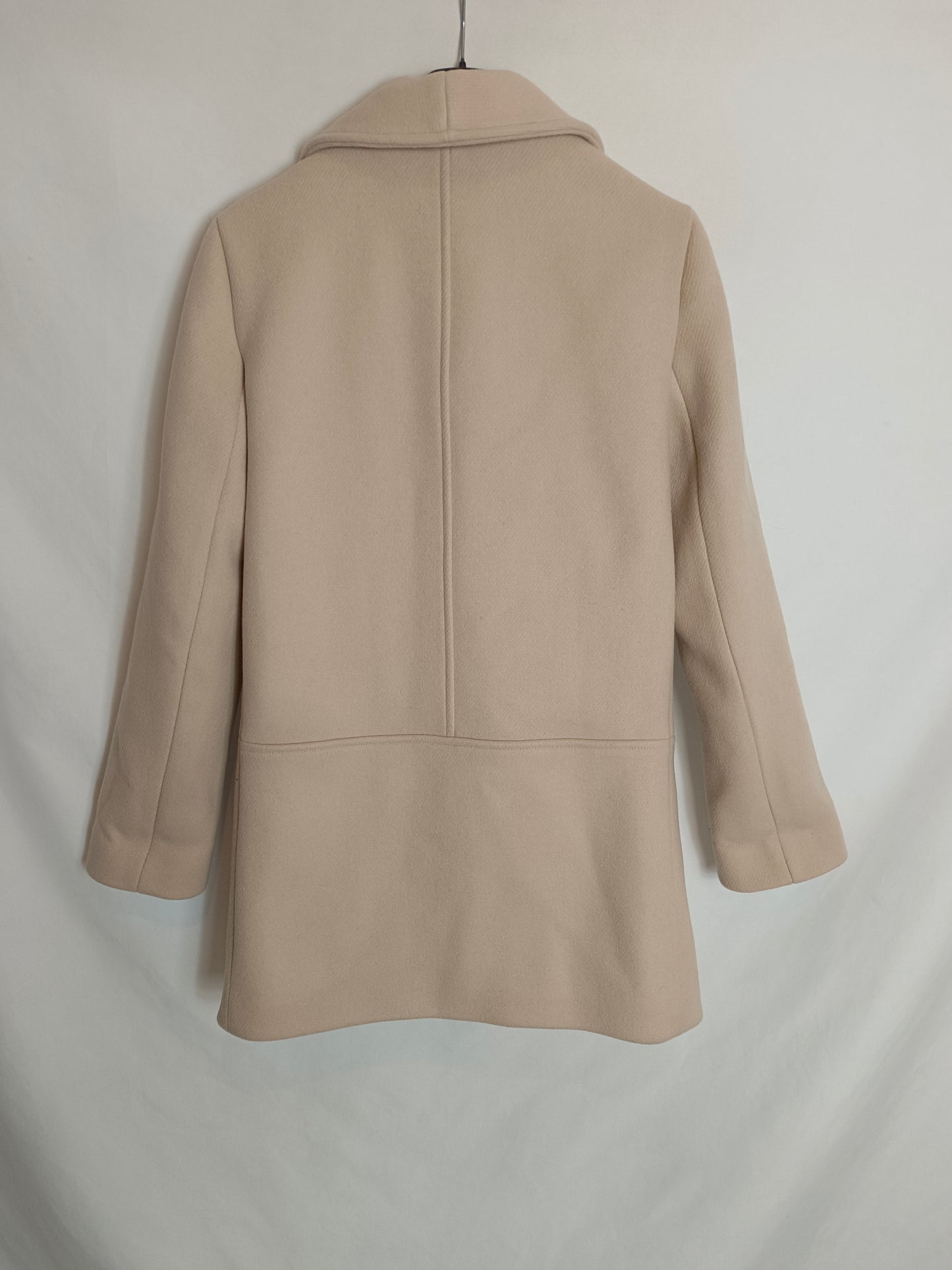 SEZANE. Abrigo camel cruzado T.34