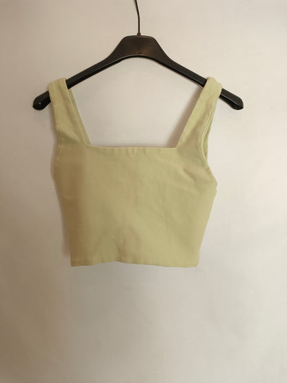 SIXXTA. Croptop beige entallada T.u(s)