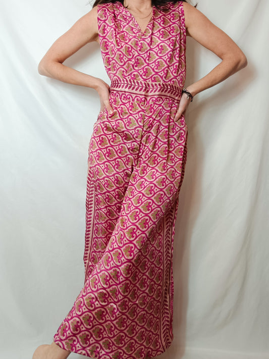 KALAMI. Mono fluido rosa detalle espalda. TU (M)