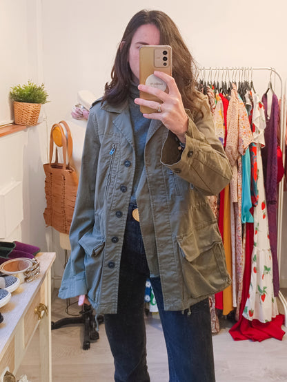 ZARA. Green jacket with embroidered back. TM