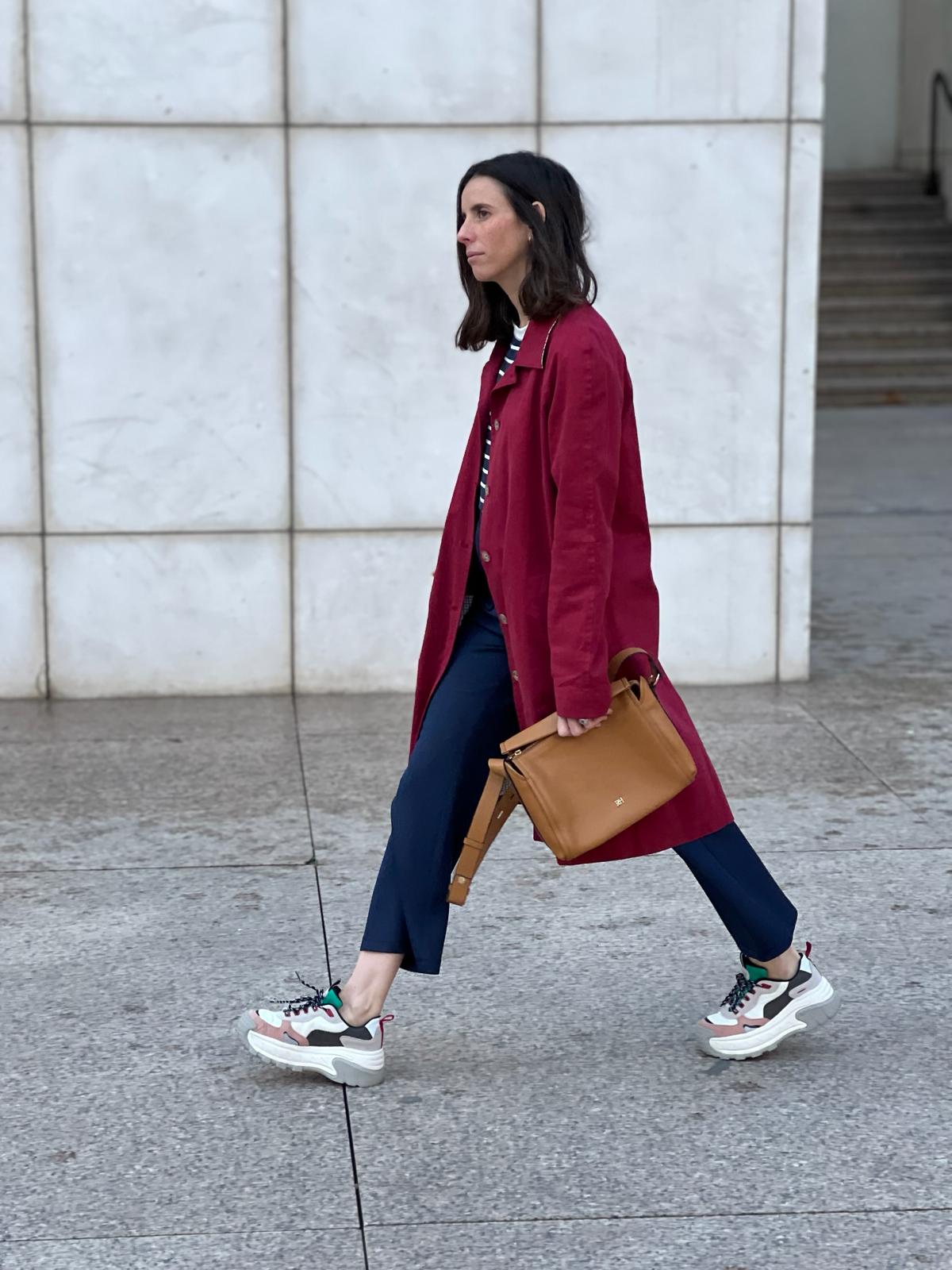 OTHERS. Burgundy parka/trench coat Yours