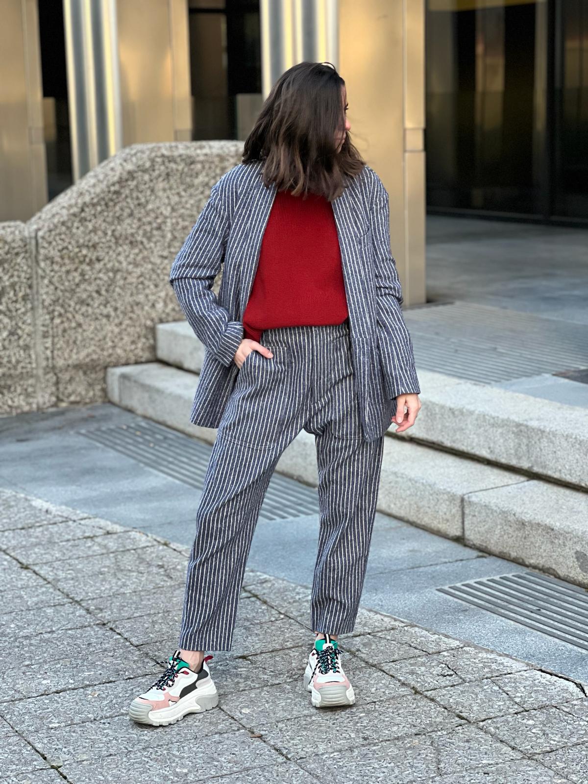 ISABEL MARANT. Total look striped mottled S.34/36