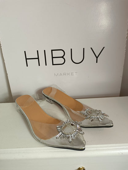 OTRAS. Zapatos transparentes broche T.39