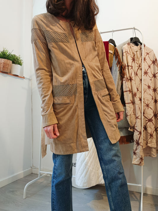 GIL SANTUCCI. Double-textured jacket, size 40(s)