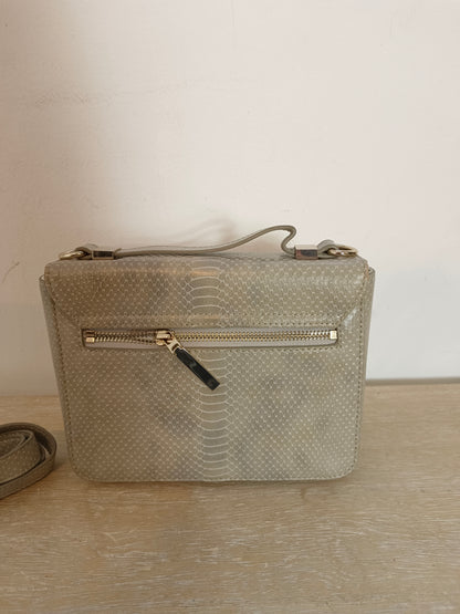 FRENCH CONNECTION. Grey faux leather bag