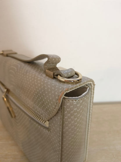 FRENCH CONNECTION. Grey faux leather bag