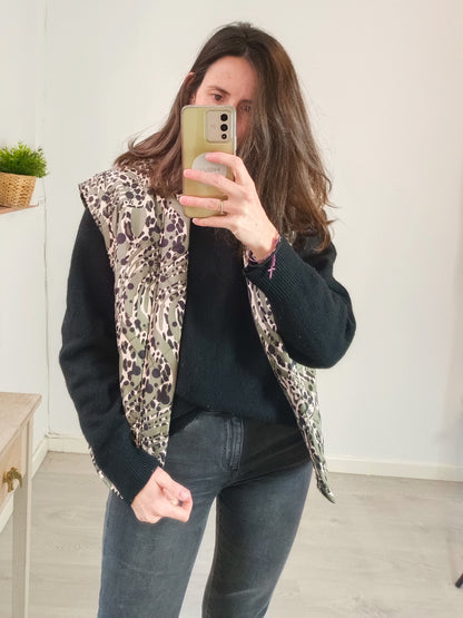 OTRAS. Chaleco acolchado estampado TU(S)