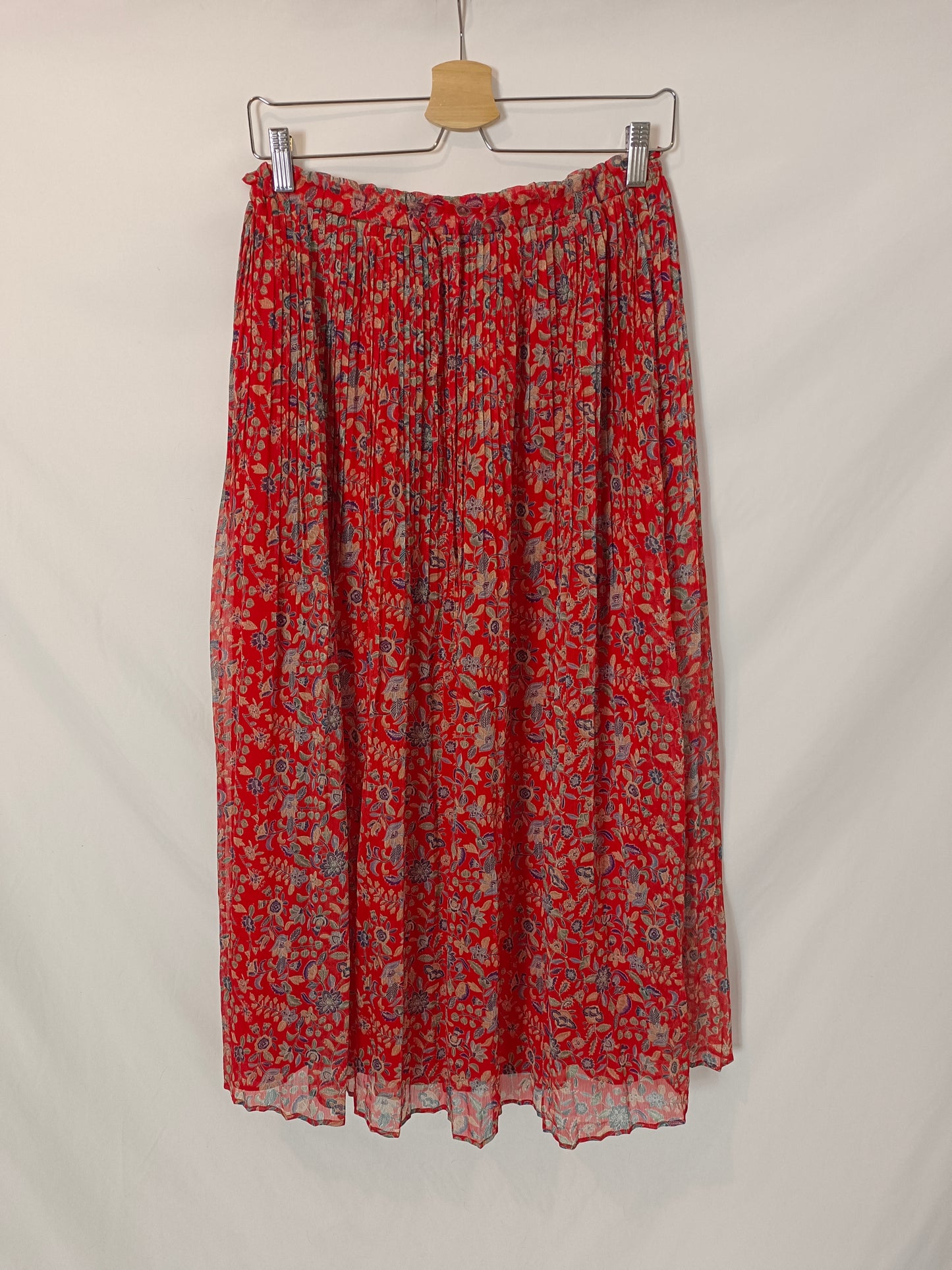 MANGO. Floral midi skirt Tm