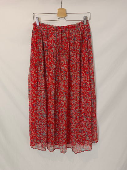 MANGO. Floral midi skirt Tm