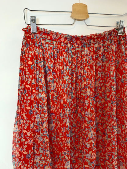 MANGO. Floral midi skirt Tm
