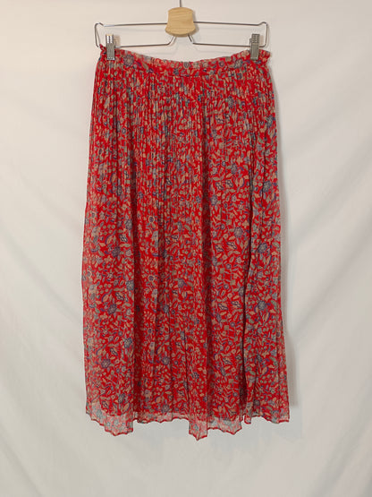 MANGO. Floral midi skirt Tm