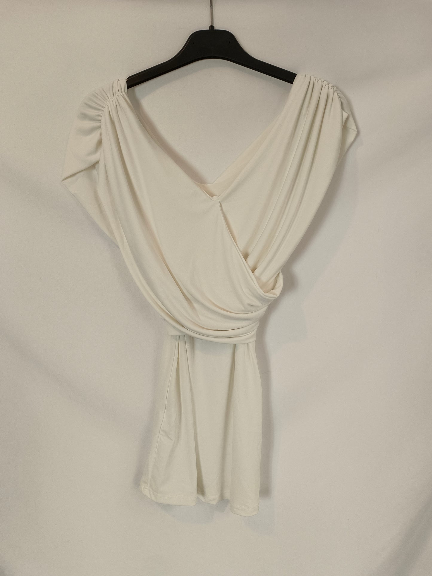 OTRAS. Top blanco escote cruzado TU(S)