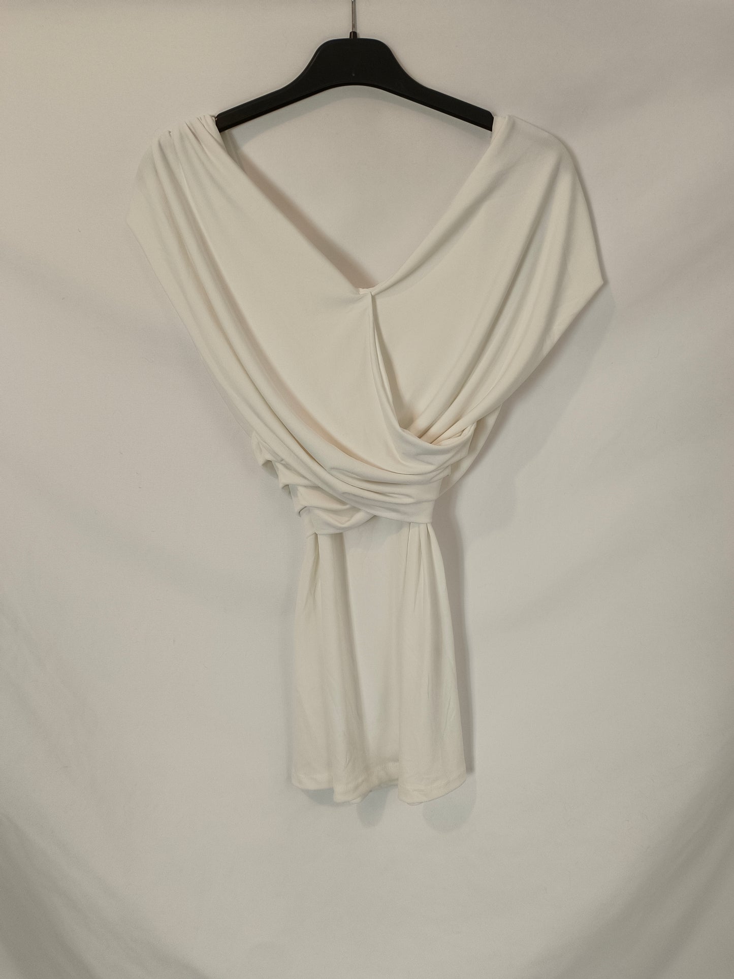 OTRAS. Top blanco escote cruzado TU(S)