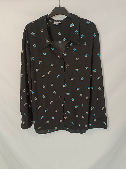 BIMBA Y LOLA. Black blouse with stars TM