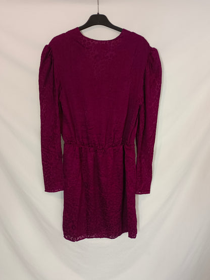 &amp; OTHER STORIES. Burgundy animal print dress, size 38