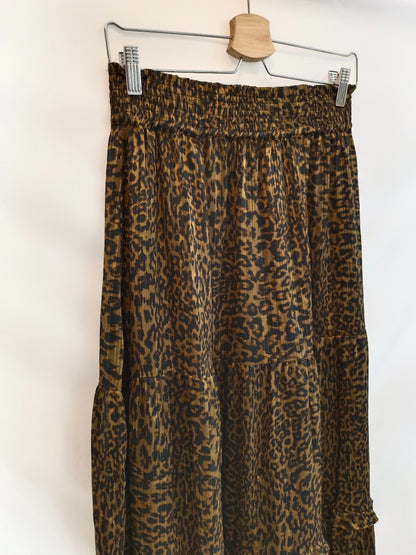MANGO. Falda midi animal print T.m