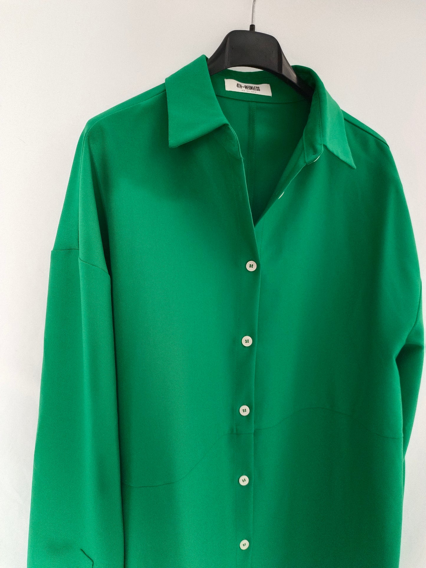 4TH RECKLESS. Green shirt dress size 36
