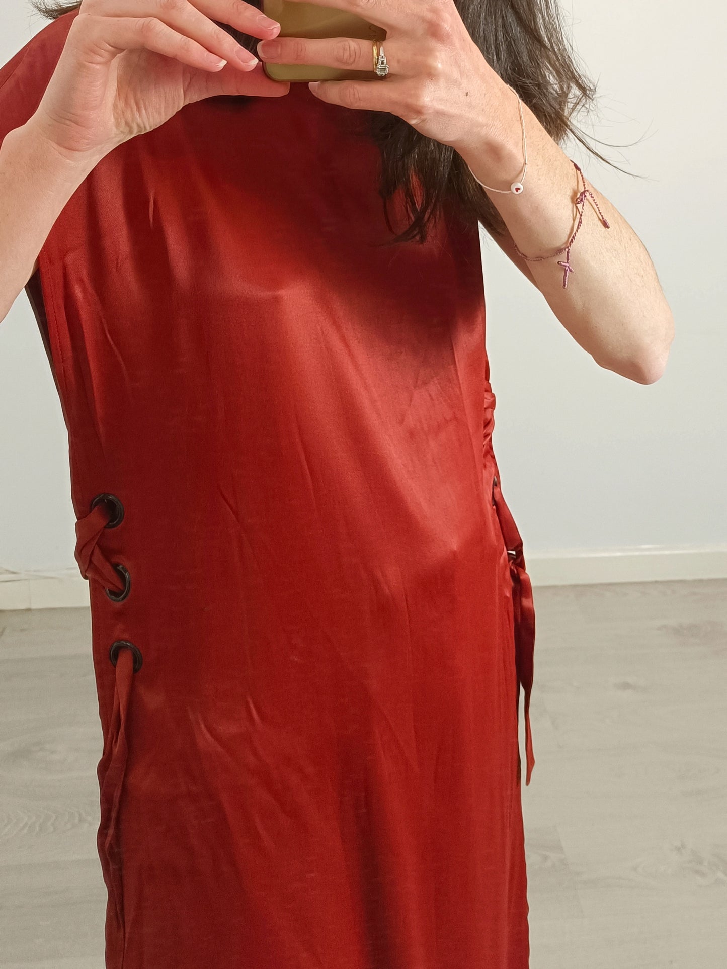 ZARA. Tile top with strings T.xs