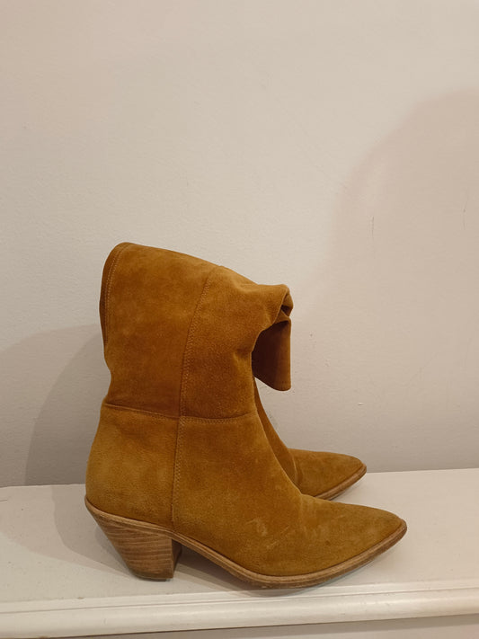 BA&SH. botas camel de piel T.39