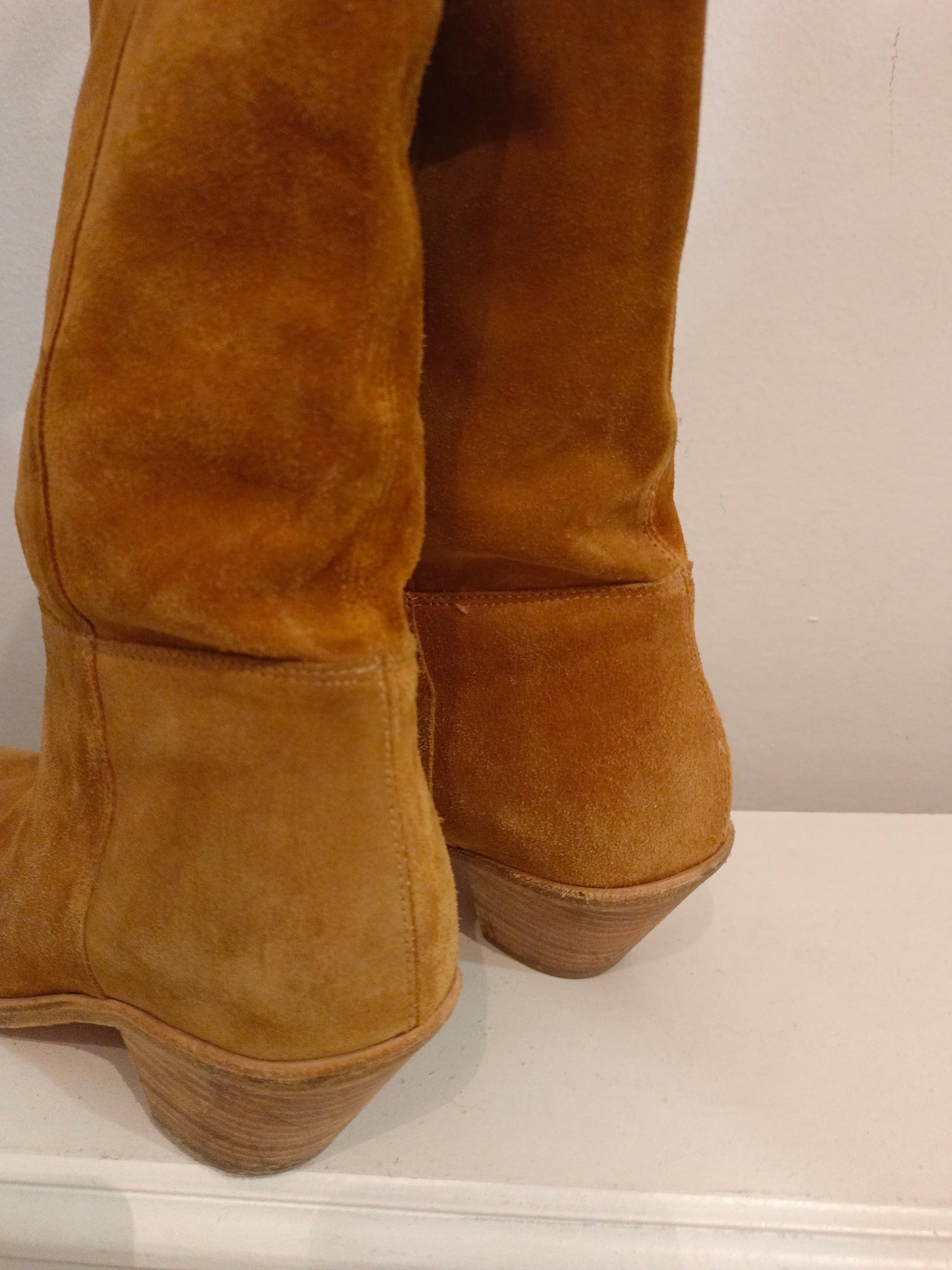 BA&SH. botas camel de piel T.39