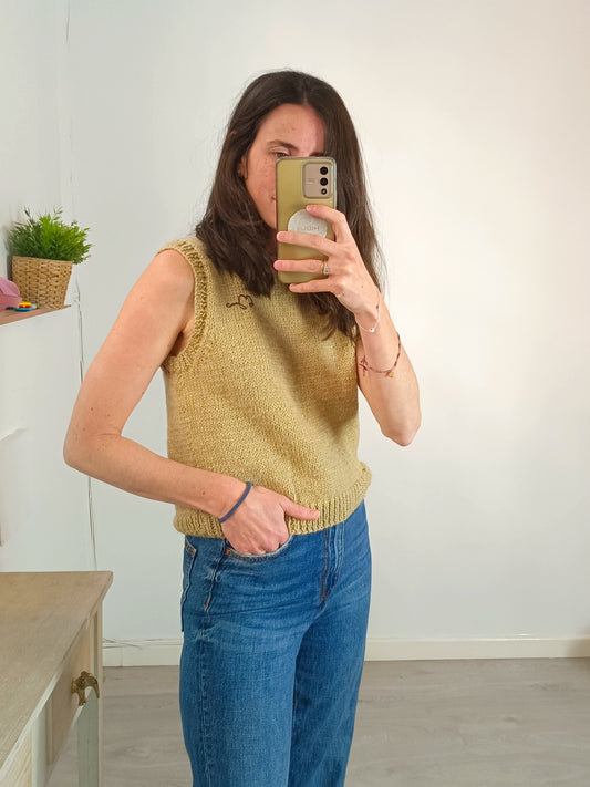 MUY CASTIÑEIRA. Chaleco beige TU(S)