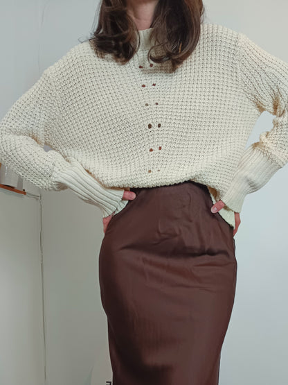 SCALPERS. Jersey beige troquelado T.m