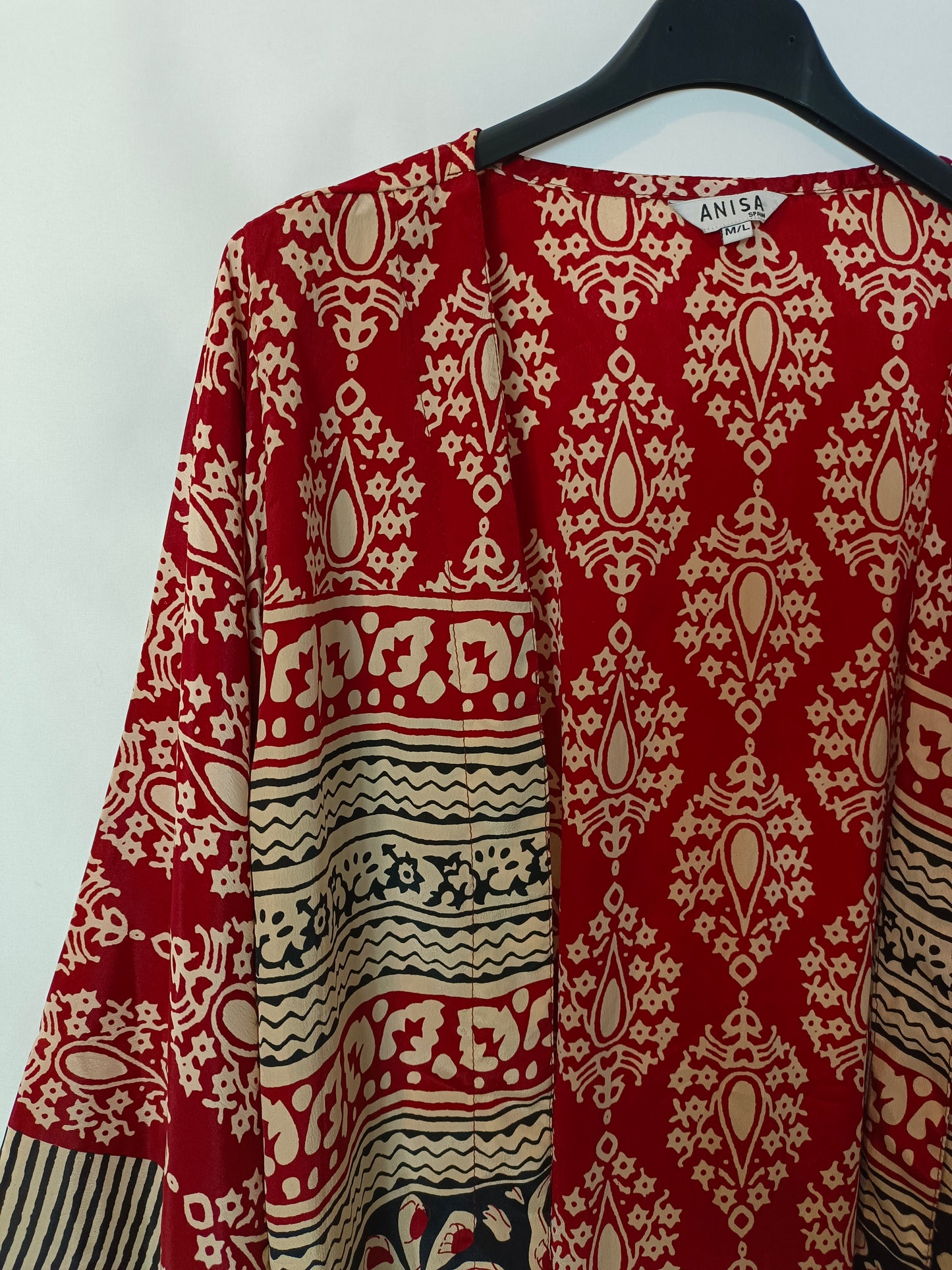 ANISA. Kimono fluido estampado T.m/l
