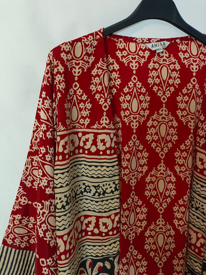 ANISA. Kimono fluido estampado T.m/l